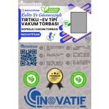İNOVATİFSAN Vakum Torbası Tırtıklı 25x30 1kg (79 ADET) Vakumlu Poşet Ev Tipi
