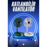 Inovaxis Katlanabilir Teleskopik Şarjlı Fan Masaüstü Soğutucu Vantilatör - Beyaz