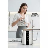 İnox 350Ml Barista Süt Sürahisi - Süt Köpürtme Potu - Paslanmaz Çelik