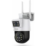 İnox Dijital Inox X102 Çift Lens 6mp Dış Mekan Wi-Fi Güvenlik Kamerası IP66 Su Geçirmez Renkli Gece Görüşlü Ptz