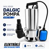 İnox Gövde Kirli Su Dalgıç Pompası 1100 W 11 Metre Basma 15,6 Ton/Saat Paslanmaz Drenaj Pompası