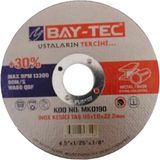 Inox Kesici Taş Disk 115X1.0X22.2MM (10 Adet) - Çok Renkli