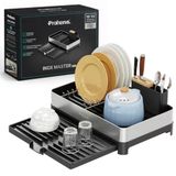 Inox Master Kd200 | Kompakt Genişletilebilir Bulaşıklık | 304 Paslanmaz Çelik | Su Tahliyeli Tezgah Üstü Kurutmalık
