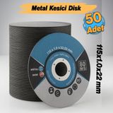 Inox Metal Kesici (50 Adet) Kesme Diski 115X1,0X22,23 mm Ince Taş Disk Spiral Demir Kesici Disk - Yeşil