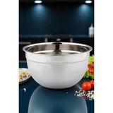 Inox Ölçekli Derin Kase - 20 cm 1.2 Litre Karıştırma Kabı Profesyonel 304 Paslanmaz Çelik 721840 - 1,2 lt