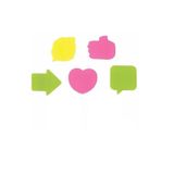 İnox Şekilli Postit 6552 ince - 4 adet
