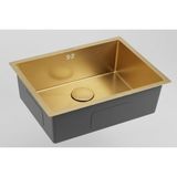 Inoxate El Yapımı Krom Çelik Mutfak Evyesi - Gold - 45x60
