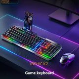 Inphic K2 Usb Kablolu Oyun Klavyesi 104-Key Sessiz Oyun Klavyesi Bilgisayar Laptop İçin Cep Telefonu Yerleştirme Alanı-1852