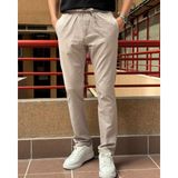 İnpool Erkek, Bel Lastikli, Standart-Fit, Duble Paça, Bağcıklı Pantolon 24INP286 - Bej - 33