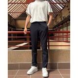 İnpool Erkek, Bel Lastikli, Standart-Fit, Duble Paça, Bağcıklı Pantolon 24INP286 - Lacivert - 32