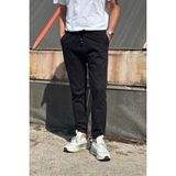 İnpool Erkek, Bel ve Paça Lastikli, Hi-Quality, Gabardin Dokuma, Pamuklu, Jogger Pantolon 270-2 - Siyah - 31