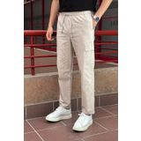 inpool Erkek, Beli lastikli, Nervür detaylı, Pamuklu, Keten dokuma, Regular fit, Kargo cep pantolon INP293