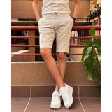 İnpool Erkek, Slim Fit, Pamuklu Kumaş, Nakış Detaylı Şort 24INP278 - Taş - 32