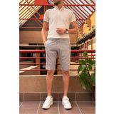 inpool Erkek, slim fit, pamuklu kumaş, nakış detaylı şort 24INP278