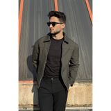 inpool Erkek, standart-fit, Gömlek yaka, metal fermuarlı, Old Money Culture, Yarı mont, Ceket 644
