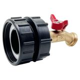 inruwo 275-330 Galon IBC Tote Uydurma, IBC Tote Tank Su Adaptörü, 2 inç NPT İnce İplik + Kurşunsuz Pirinç Su Kapatma Küresel Vana Musluğu, 3/4" GHT Musluk Bahçe Hortumu Konektörü Vana Parçalarını Değiştirin