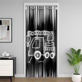 İnşaat% 30 -% 50 Oda Karartma Perdesi 86x203cm Ekipman Kamyon Kapı Perdesi Kapı Perdesi Gizlilik Petek Oda Bölücü Perde Kapağı Şerit Siyah Ombre Pencere Uygulamaları
