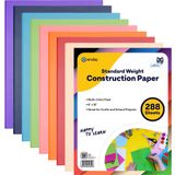 İnşaat Kağıdı Çeşitli Renkler, 9" x 12" Standart Ağırlıklı Renkli İnşaat Kağıdı Dökme, Çocuk El Sanatları, Sanat ve Okul Projeleri için Renkli Kağıt, 8 Parlak Renkli El İşi Kağıdı, 288 Yaprak - by