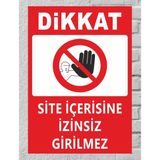 Inşaat Önü Park Etmeyin - Uyarı Tabela Levhası 24X34 cm Polikarbon - 24 x 34 cm - 1 Adet