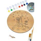 Inside Küçük Prens Teleskop Ahşap Boyama Tuval Seti Hediye Hobi Kiti 20 cm - Standart