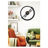 Inspire Modern Metal Siyah Duvar Saati - Ev / Ofis Saati - Hediye Saat - 50 x 50 Cm