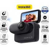 INSTA360 Go 3s 128GB Aksiyon Kamerası | 4K UHD Video, Flowstate Görüntü Sabitleme, 10M Su Geçirmezlik, Wi-Fi, Sesli Kontrol 2.0 Özellikli, Ultra Hafif ve Kompakt Giyilebilir Vlog Kamera