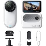 INSTA360 Go 3s Bisiklet Pov Paketi 128 GB Beyaz - Taşınabilir 4K Mini Kamera, Eller Serbest Pov'ler, Her Yere Takma, Sabitleme, 140 Dakikalık Pil, 10 M Su Geçirmez, Yapay Zeka Düzenleme, Apple Find My - Siyah
