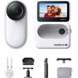INSTA360 Go 3s Seyahat Paketi - Taşınabilir 4K Mini Kamera, Eller Serbest Pov'ler, Her Yere Takma, Sabitleme, 140 Dakikalık Pil, 10 M Su Geçirmez, Yapay Zeka Düzenleme, Apple Find My, Vlog'lar, Seyaha - Siyah