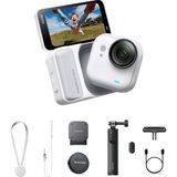 INSTA360 Go Ultra Vlogger Paketi Polar Beyaz - Eller Serbest 4K Mini Kamera, Hafif ve Mobil, Düşük Işıkta Harika, Her Yere Takılabilir, Flowstate Sabitleme, 200 Dakika Pil, 10 M Su Geçirmez, Bisiklet - Siyah
