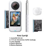 INSTA360 X4 Air 8k 360 Aksiyon Kamerası Başlangıç Kiti Beyaz – Sarsıntı Önleyici, Görünmez Çubuk, Aktif Hdr