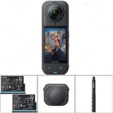 INSTA360 X5 360° 8k Kamera Starter Bundle (2 Batarya, Çubuk, Lens Cap) - Aksesuarlı Kit