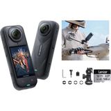 Insta360 X5 Aksiyon Kamerası Moto Ayna Kiti 128 Gb 4K 60 FPS Siyah Ultra Geniş Açılı Çekim - renk