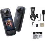INSTA360 X5 Aksiyon Kamerası - Motosiklet Kiti (1 Tb) - Gri