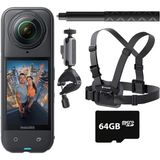 INSTA360 X5 Aksiyon Kamerası Siyah Bike Bundle Kit 8K Çözünürlük ve Fotoğraf Çekimi Özelliği