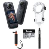 INSTA360 X5 Dalış Paketi 128 GB Su Geçirmez Özellikli Aksiyon Kamerası ile Eğlenceli Anılar