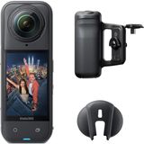 INSTA360 X5 Fotoğraf Kolu Paketi - Su Geçirmez 8k 360°KAMERA, Düşük Işık Lideri, Görünmez Selfie Çubuğu Efekti, Sağlam Değiştirilebilir Objektifler, 3 Saat Pil, Entegre Ön Cam - Siyah