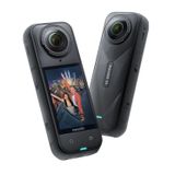 Insta360 X5 - Su geçirmez 8K 360° Aksiyon Kamerası, Lider Düşük Işık, Görünmez Selfie Çubuğu Efekti, Sağlam ve Değiştirilebilir Lens, 3 Saatlik Pil, Dahili Rüzgar Koruması, Stabilizasyon, Üçlü AI Chip