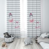 instababyrooms 135X270CM Çocuk Odası Dijital Baskılı Fon Perde - 135 x 270 cm - Açık Gri