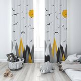 instababyrooms 135X270CM Çocuk Odası Dijital Baskılı Fon Perde - 135 x 270 cm - Renkli