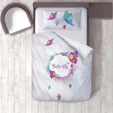 İnstababyrooms 224 Dijital Baskılı Renkli 160x220 cm Bebek Nevresim Takımı