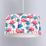 İnstababyrooms Beyaz Pembe Flamingo Desenli Çocuk Odası Dijital Baskılı Sarkıt Avize