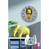 instababyrooms Çocuk Odası Dijital Baskılı Sessiz Akar Duvar Saati Model 0120