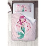 instababyrooms Pamuklu Mikro Saten Deniz Kızı 2 Çocuk Odası Çocuk Çarşafsız Nevresim Takımı - 160 x 220 cm - 001-Renkli