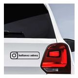 Instagram Logo Kişiye Özel Hesap İsmi Sticker, Oto Etiket, Tuning, Modifiye, Arma,