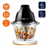 Instantchopper Fıt 1L Cam Hazneli Et Kıyma & Sebze Rondo Doğrayıcı Çift Çelik Bıçak 600W