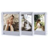 Instax 3 Adet Square Kare Film Uyumlu Mıknatıslı Pleksi Resim Çerçevesi