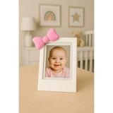 Instax Fotoğraf Çerçevesi Minimalist Dekoratif Vesikalık Masaüstü Çerçeveler Bebek Aile Çift Fotoğraf Köşesi Dekor - Pembe - Beyaz