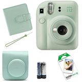 Instax Fujifilm Mini 12 Fotoğraf MakinesiAskıpil 10nanlu filmAlbüm YEŞİL, Instax