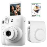 Instax Mini 12 Beyaz 10'lu Film Deri Çantalı ve Fotoğraf Makinesi Seti