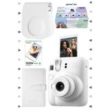 Instax Mini 12 Beyaz 10'lu Film Laporta Albüm Deri Kılıf ve Fotoğraf Makinesi Seti